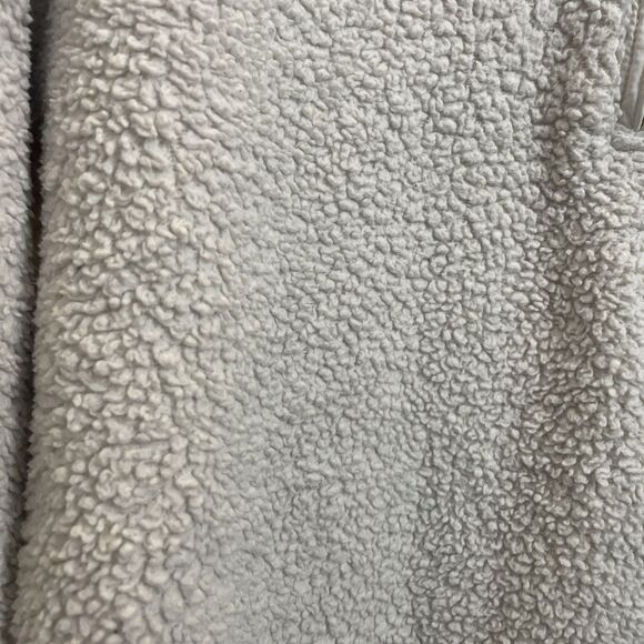 Patagonia Women Worn Wear 1/4 Zip Sherpa Pullover Sweater Sz Medium Ivory - Picture 4 of 8